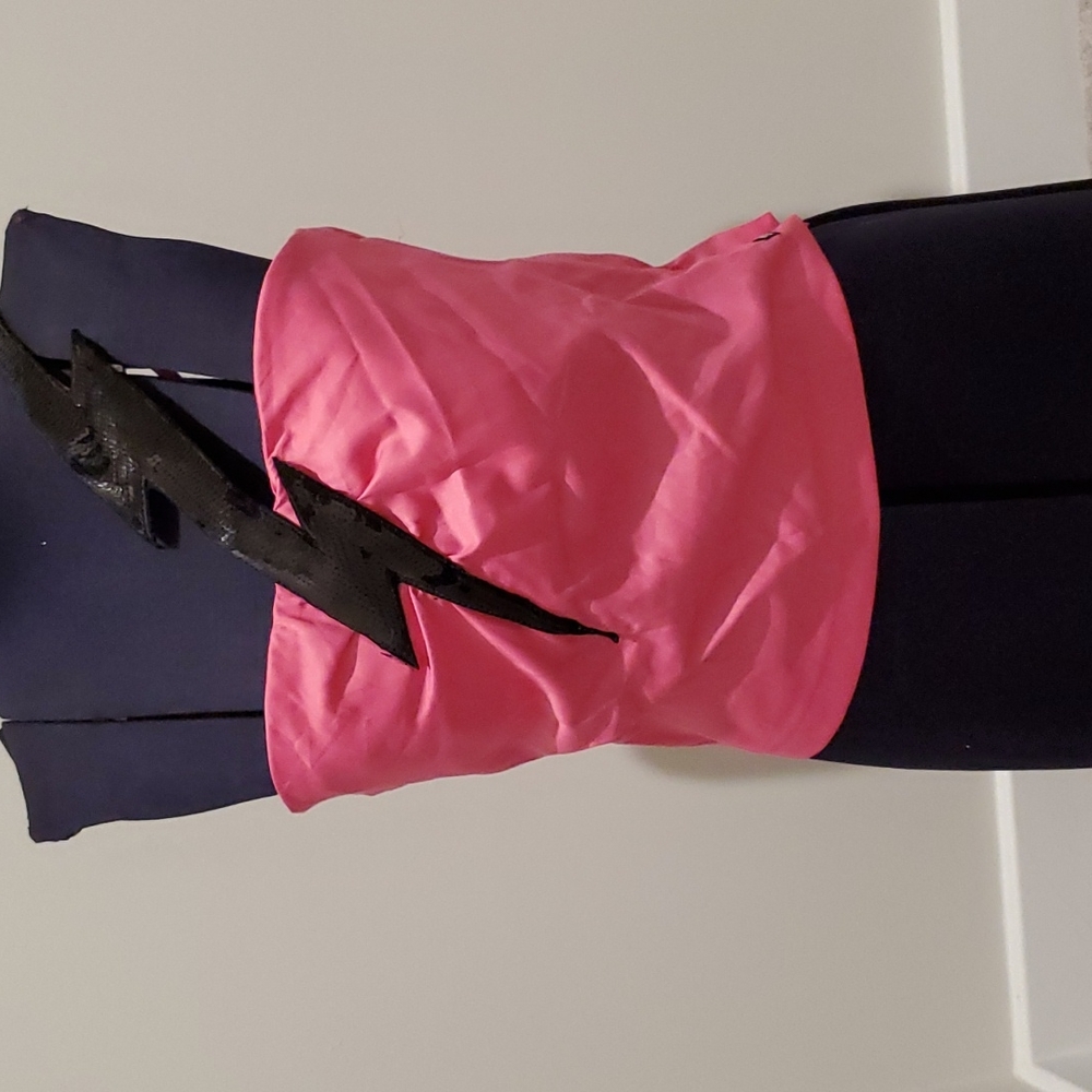 luxury miss sixty sequin lightening bolt tube top pink small
